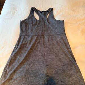 GAP Women's Dark Heather Gray Racerback Tank Dress